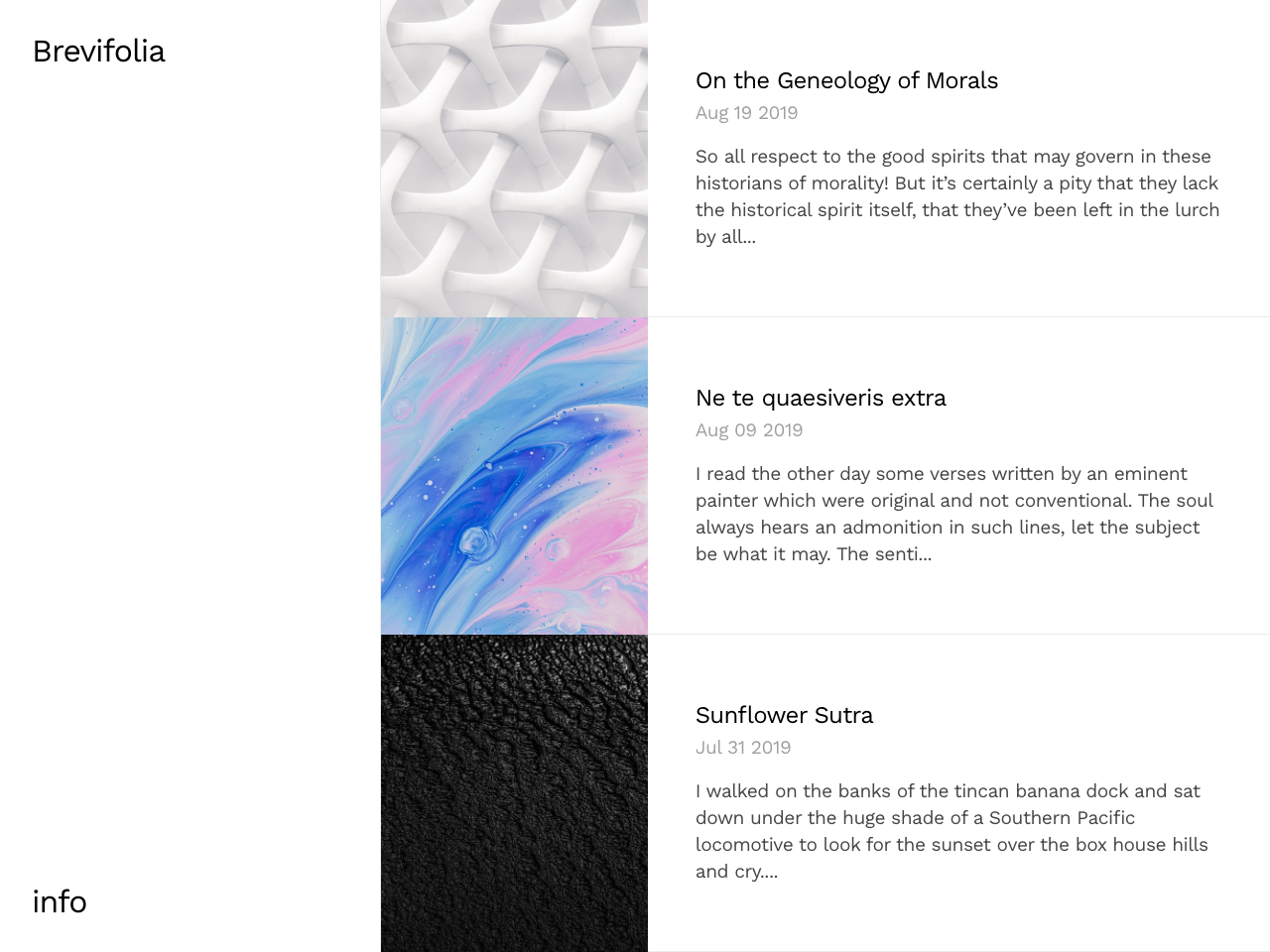 Brevifolia Gridsome Forestry screenshot