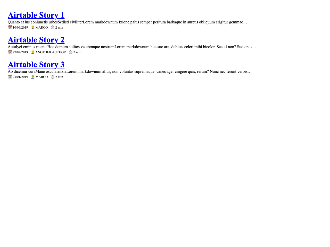 Gatsby Airtable Advanced Starter screenshot