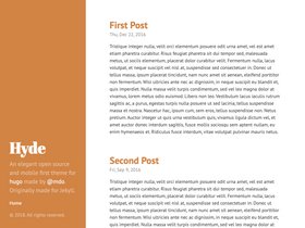 Hyde starter blog with Netlify CMS screenshot