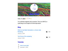 NextJS simple blog screenshot
