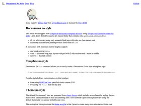 Docusaurus Theme No Style screenshot